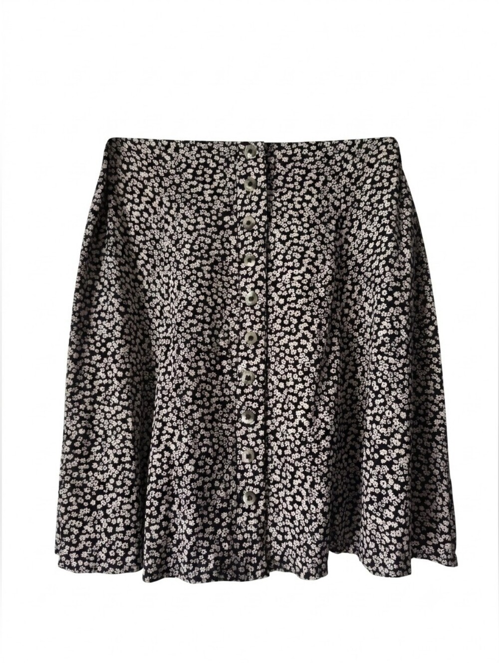 American Eagle Outfitters Floral Button-Front Skater Skirt Size 2
